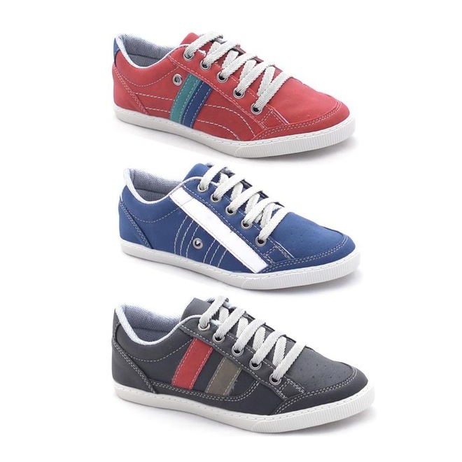 Kit Sapatênis Stop Calçados DF com 3 Pares - Masculino - Infantil - Foto 1