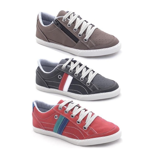 Kit Sapatênis Stop Calçados CS com 3 Pares - Masculino - Infantil - Foto 1