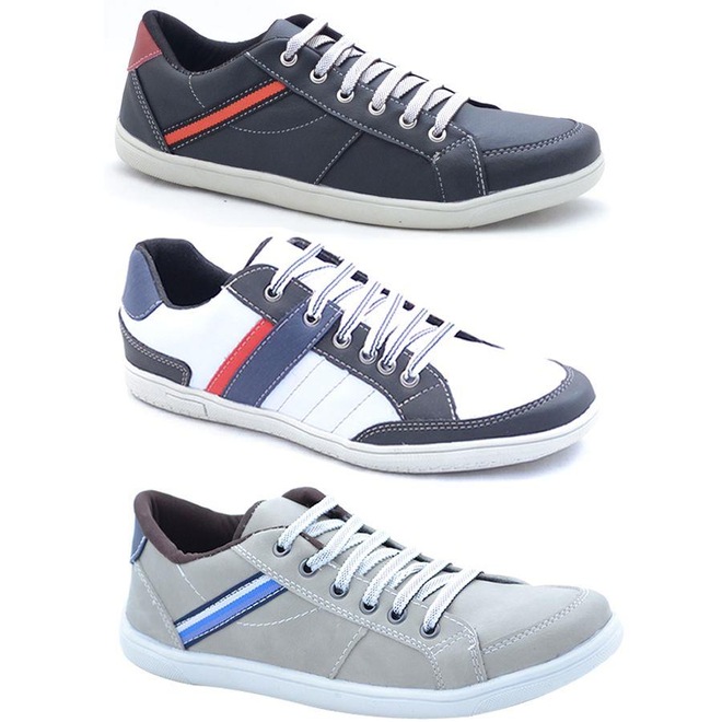 Kit Sapatênis Stop Calçados DK com 3 Pares - Masculino - Infantil - Foto 1