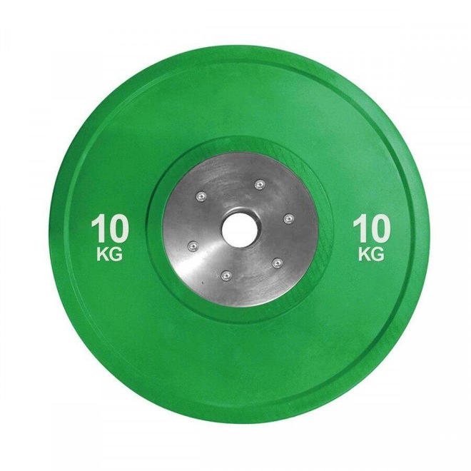 Anilha Olímpica WCT Fitness para Musculação Bumper Plate - 10kg - Foto 1