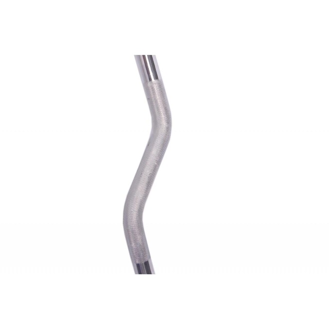 Barra W Maciça e Cromada WCT Fitness 3047 Biceps + Presilhas - Foto 1