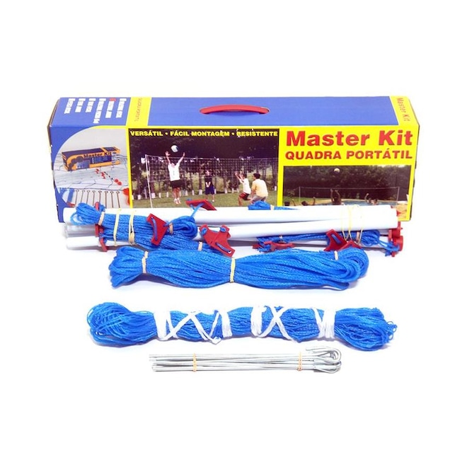 Kit Gismar Redes Quadra Vôlei Portátil - Infantil - Foto 1