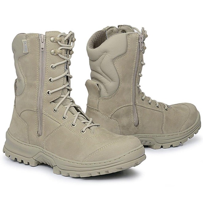 Bota Coturno Tatico Militar Couro Légitimo Rafale Polícia Masculina - Adulto - Foto 1