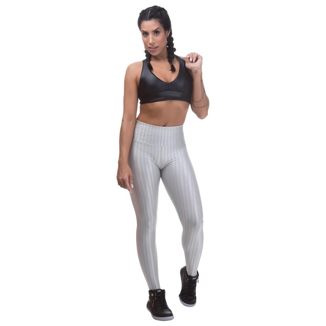 Calça Legging Miss Blessed Premium 3D Poliamida - Feminina - Foto 1