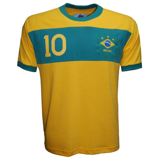 Camiseta do Brasil Liga Retrô Faixa - Adulto - Foto 1