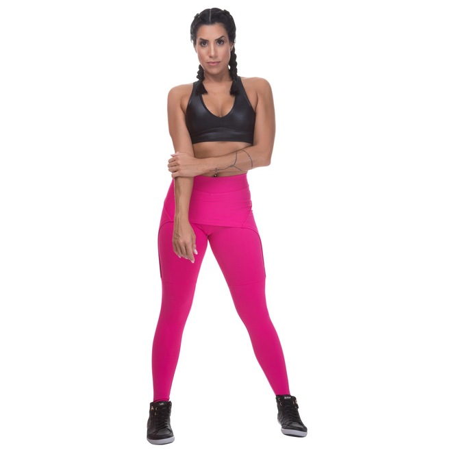 Calça Legging Miss Blessed Premium Sobreposta - Feminina - Foto 1