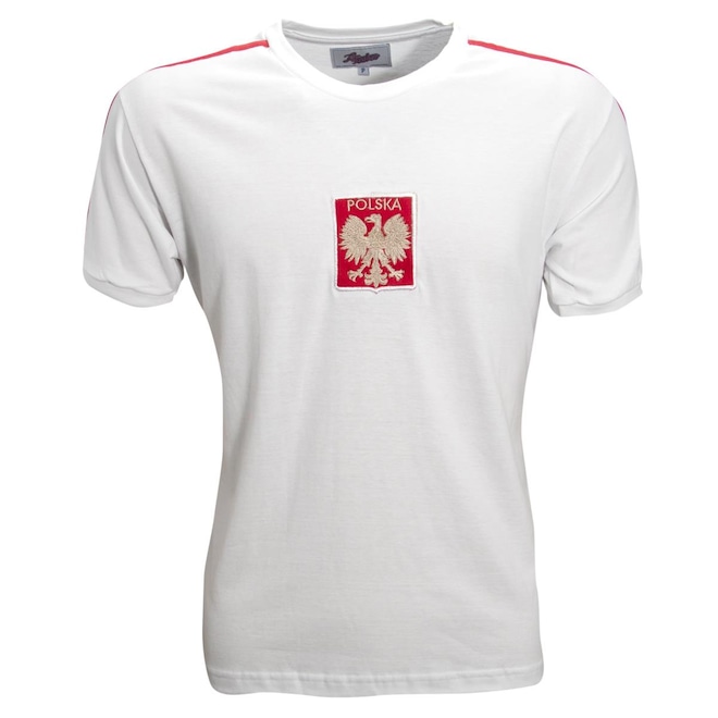 Camiseta Liga Retrô Polônia 1974 - Masculina - Foto 1