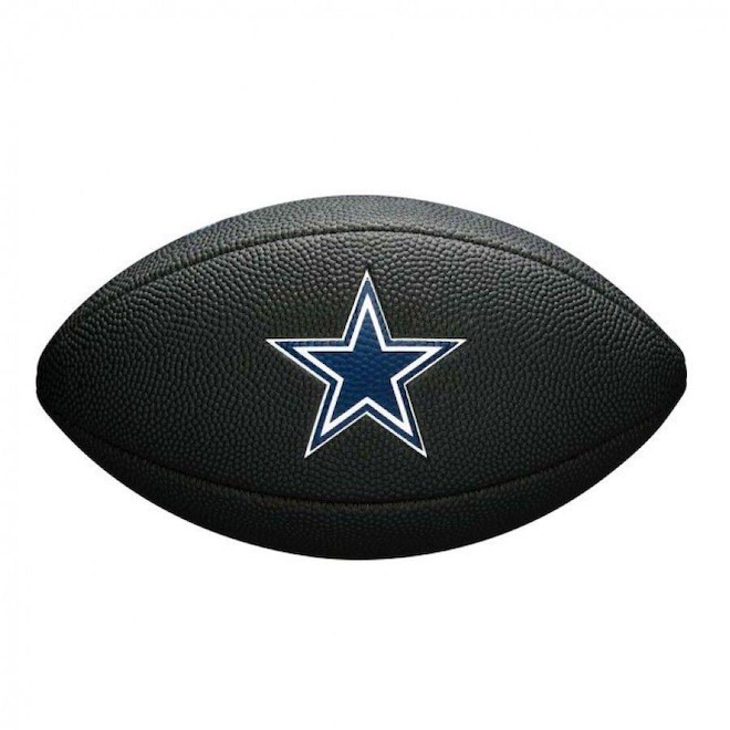 Bola de Futebol Americano Wilson NFL Team Jr Dallas Cowboys Black Edition - Foto 1