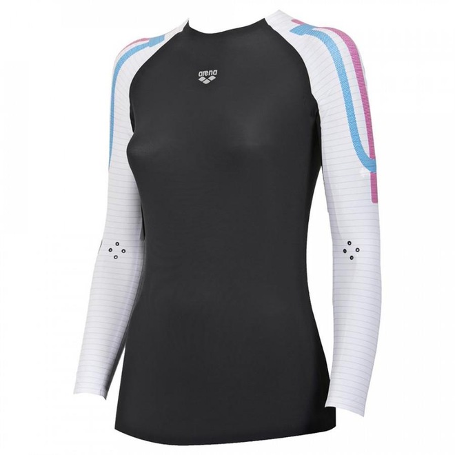 Camiseta de Manga Longa Arena Carbon Compression - Feminino - Foto 1