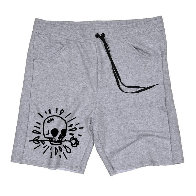 Bermuda Skull Clothing de Moletom Skull Roses - Masculina - Foto 1