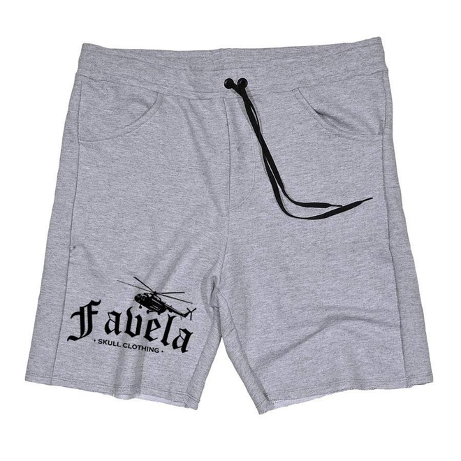 Bermuda Skull Clothing de Moletom Favela - Masculina - Foto 1