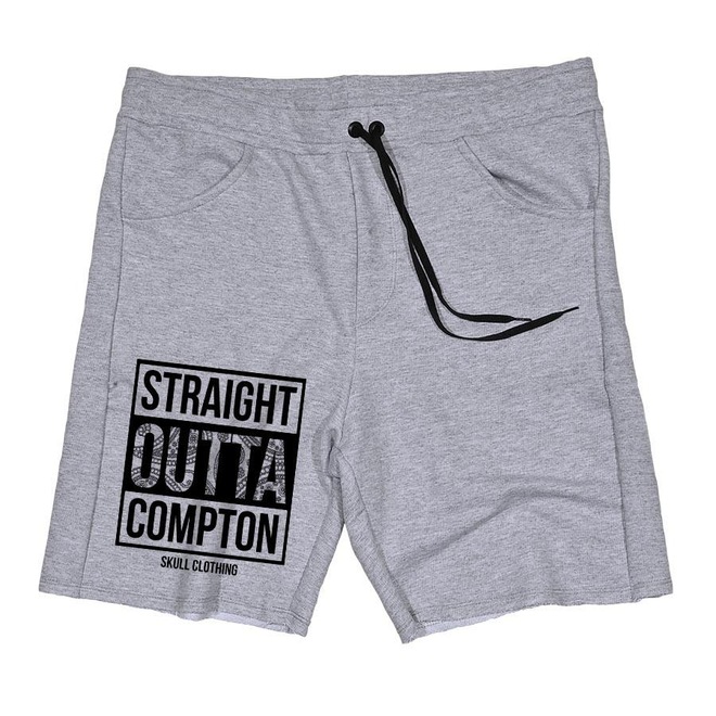 Bermuda Skull Clothing de Moletom Straight Outta Compton - Masculina - Foto 1