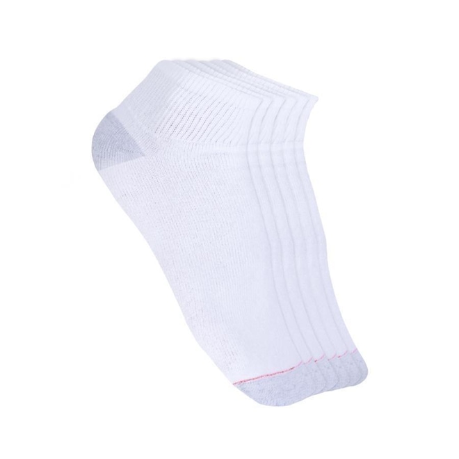 Kit Meias Cano Curto Esportiva Hanes com 6 Pares - Adulto - Foto 1