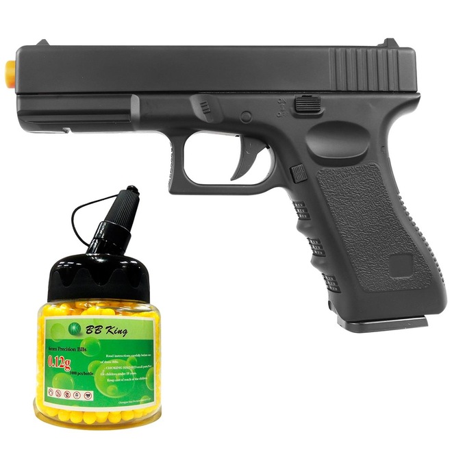 Kit Pistola Airsoft Vigor Glock Full Metal + BBs 0,12g 1000 Unidades - Foto 1