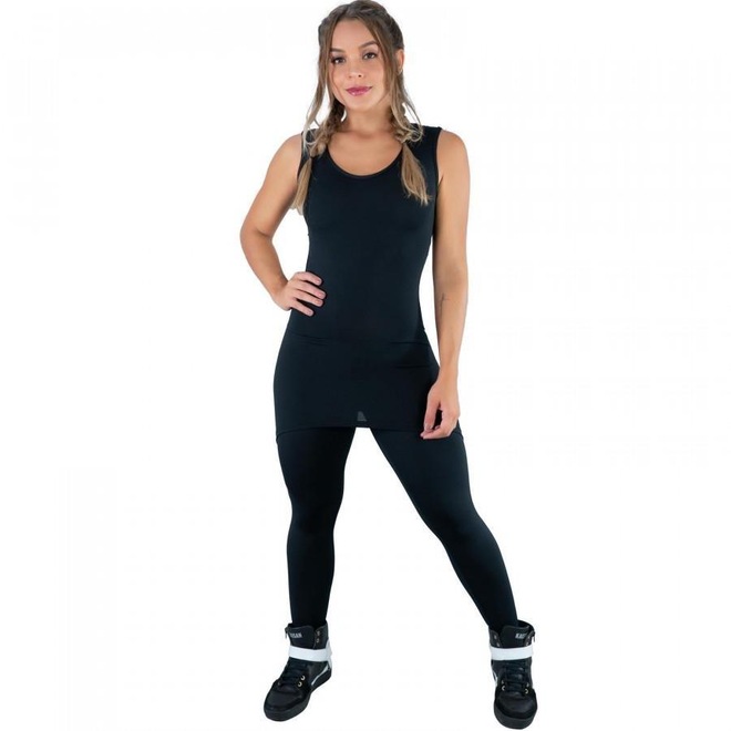 Macacão MVB Modas Longo Saia Tapa Bumbum - Feminino - Foto 1