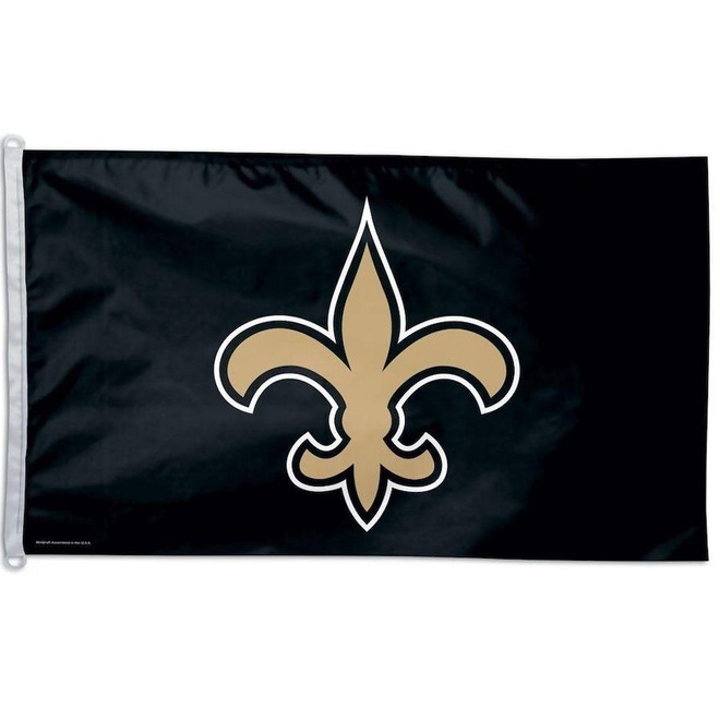 Bandeira NFL New Orleans Saints Grande - 90x150cm - Foto 1