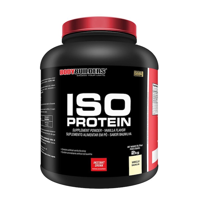 Whey Protein Isolado Bodybuilders Iso Protein Foods - Baunilha - 2kg - Foto 1