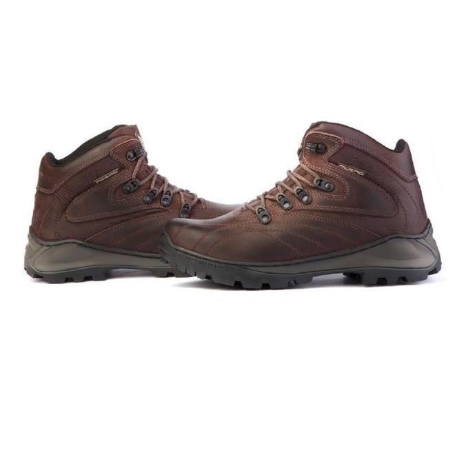 Bota Coturno Acero Cano Baixo Couro Antiderrapante - Adulto - Foto 1