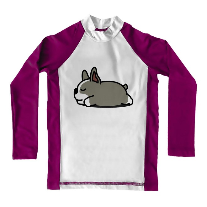 Camiseta Manga Longa de Lycra Comfy Sleep Dog - Infantil - Foto 1