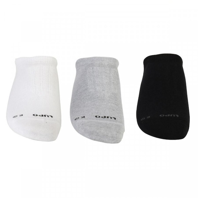 Meia Lupo Sport com 3 pares - 33 a 38 - Foto 1