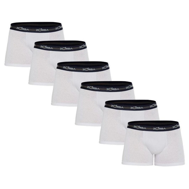 Kit de Cuecas Boxer Zorba em Max - 6 unidades - Adulto - Foto 1
