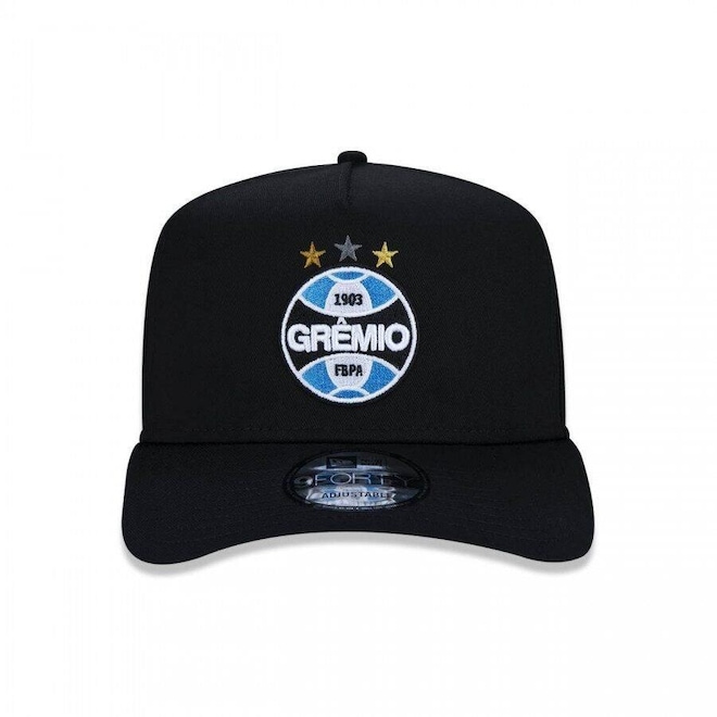 Boné Aba Curva New Era 9Forty A-Frame Grêmio Futebol - Snapback - Adulto - Foto 1