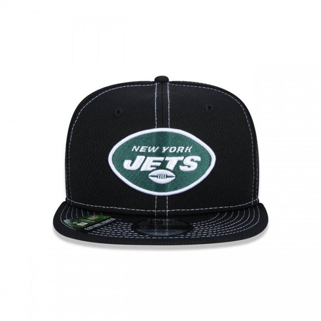 Boné Aba Reta New Era 9Fifty On-Field Coleção Sideline NFL New York Jets - Snapback - Adulto - Foto 1