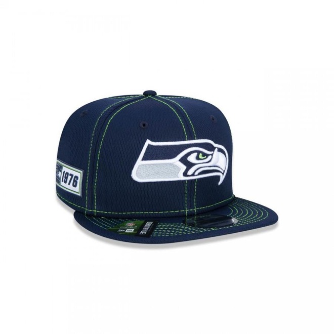 Boné Aba Reta New Era 9Fifty On-Field Coleção Sideline Nfl Seattle Seahawks - Snapback - Adulto - Foto 1