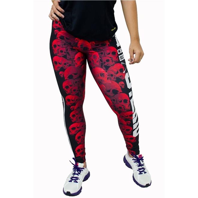 Calça Legging Soly Brasil Sublimada Skull - Feminina - Foto 1