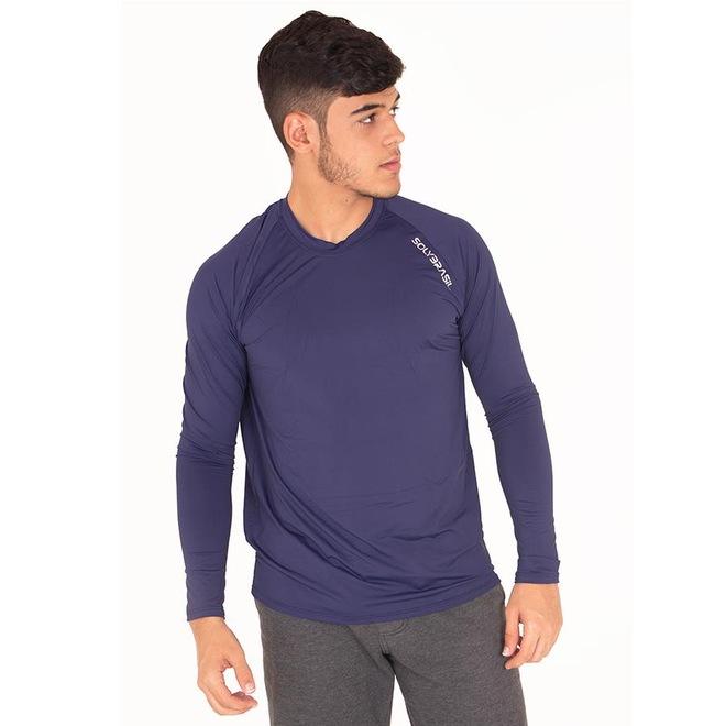 Camisa Manga Longa Raglan Colors Uv - Masculina - Foto 1