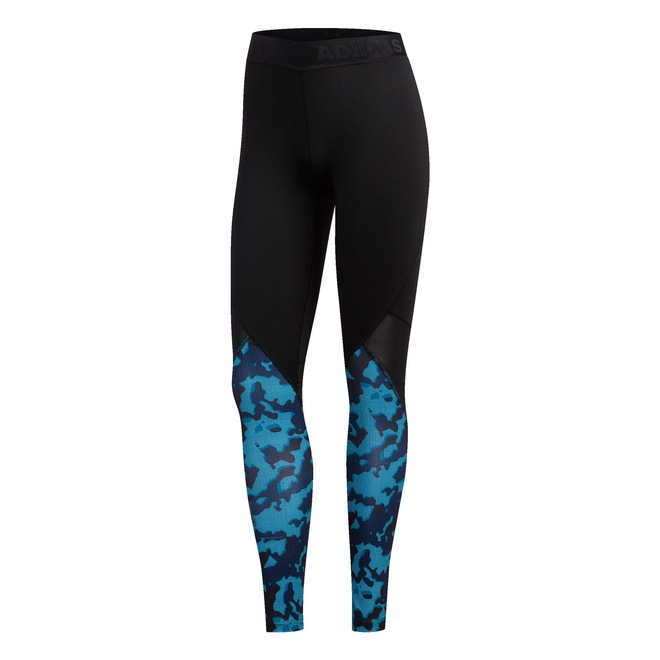 Calça Legging adidas Alphaskin Camouflage - Feminina - Foto 1