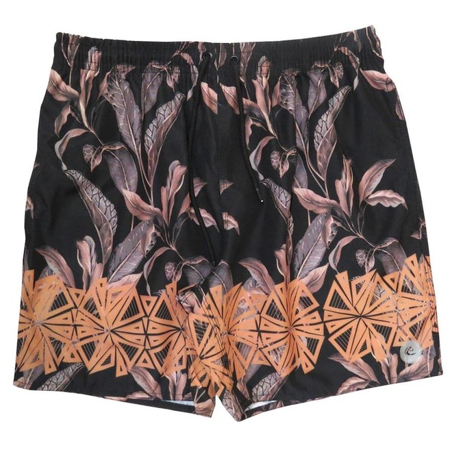 Shorts Praia WSS Waves Dry Leaf Black 17 - Masculino - Foto 1