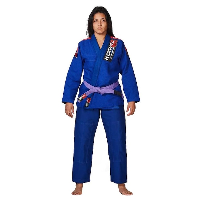 Kimono Jiu-Jitsu Koral New MKM Harmonik - Feminino - Foto 1
