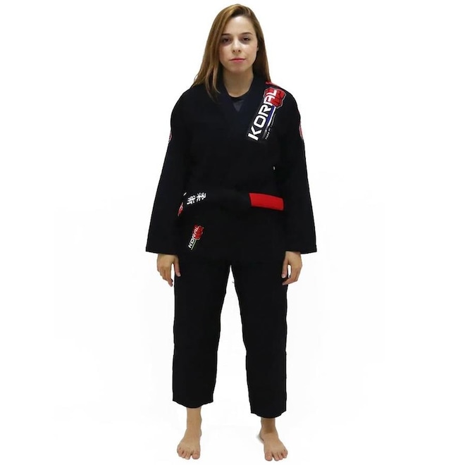 Kimono Jiu-Jitsu Koral New MKM Harmonik - Feminino - Foto 1