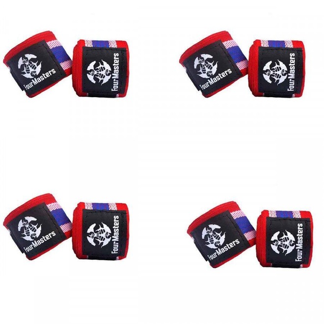 KIT Four Masters com 4 Bandagens Elasticas Artes Marciais Boxe Muay-Thai - Adulto - Foto 1