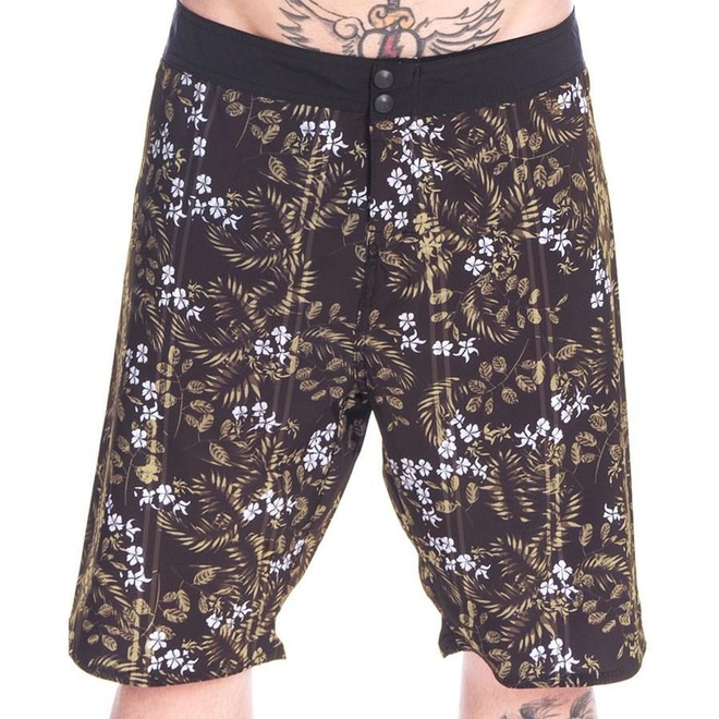 Bermuda Long Island Flower Ocre - Masculina - Foto 1