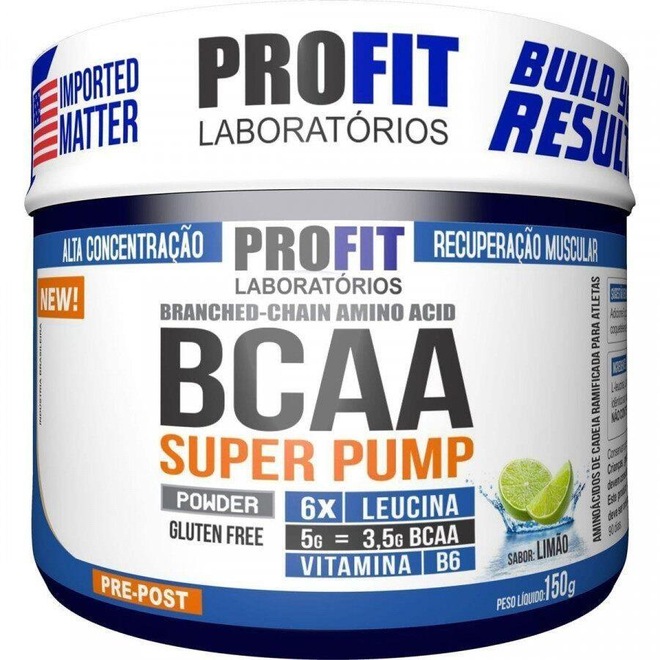 Bcaa ProFit Super Pump Powder 6:1:1 - Limão - 150g - Foto 1