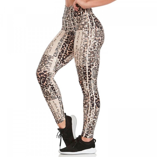 Calça Legging Caju Brasil Print Iconic Panther - Adulto - Foto 1