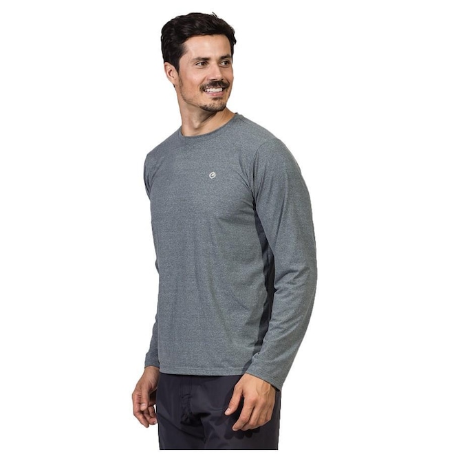 Camiseta Manga Longa Extreme UV com Proteção Solar - Masculina - Foto 1