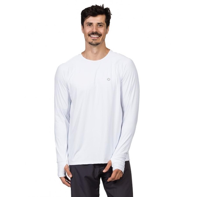 Camiseta Manga Longa Extreme UV Ice com Proteção Solar - Masculina - Foto 1