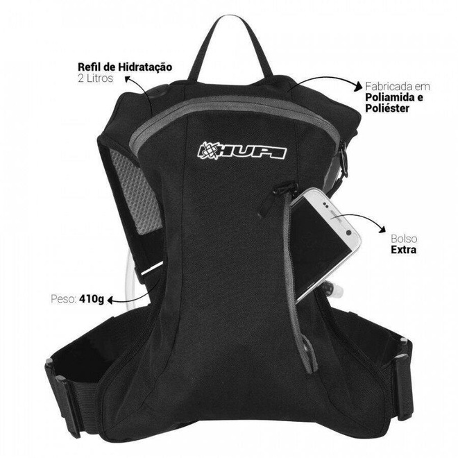 Mochila de Hidratação Hupi HUWE LITE Refil - 2 Litros - Foto 1