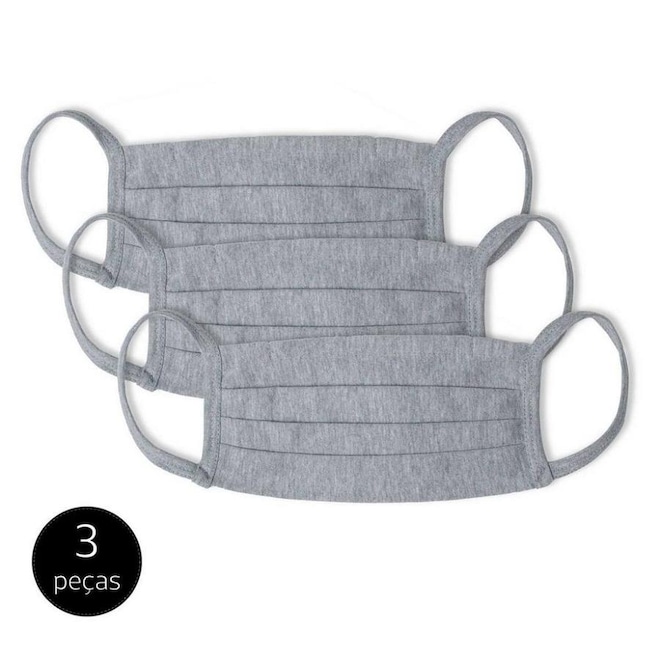 Kit de Máscara de Proteção Mash Lavável com 3 unidades - Foto 1