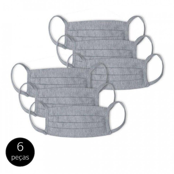 Kit de Máscara de Proteção Mash Lavável com 6 unidades - Foto 1