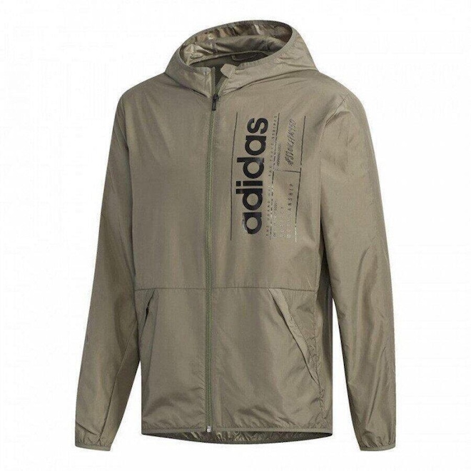 Jaqueta Corta-Vento com Capuz adidas BB Windbreaker - Masculina - Foto 1