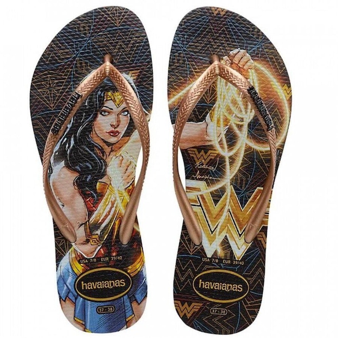 Chinelo Havaianas Heroína Mulher Maravilha - Feminino - Foto 1