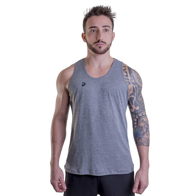 Camiseta Regata Punnto Tradicional Poliamida Porus - Masculina - Foto 1