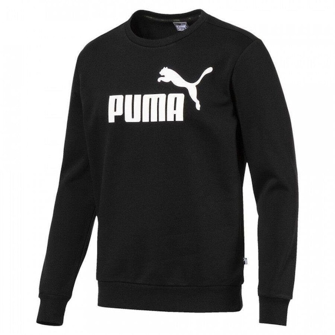 Blusão de Moletom Puma Ess Logo Crew Sweat FL Big Logo - Masculino - Foto 1
