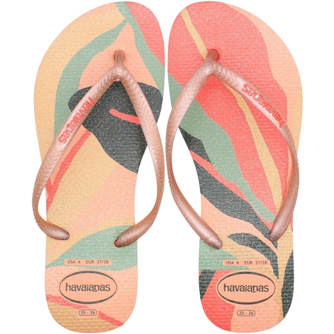 Chinelo Havaianas SL Palette Glw - Feminino - Foto 1