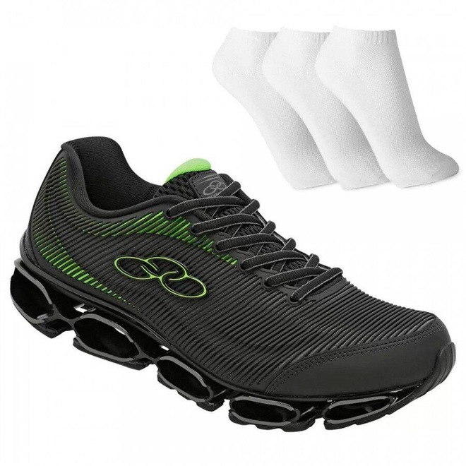 Tenis Olympikus Excellent - Masculino + 3 Pares de Meia - Foto 1