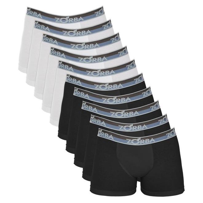 Kit Cuecas Boxer Zorba Comfortblend Duo 835 - 10 Unidades - Foto 1